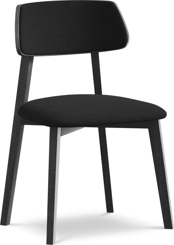 Černá jídelní židle z masivního dřeva Niu – Makamii Makamii