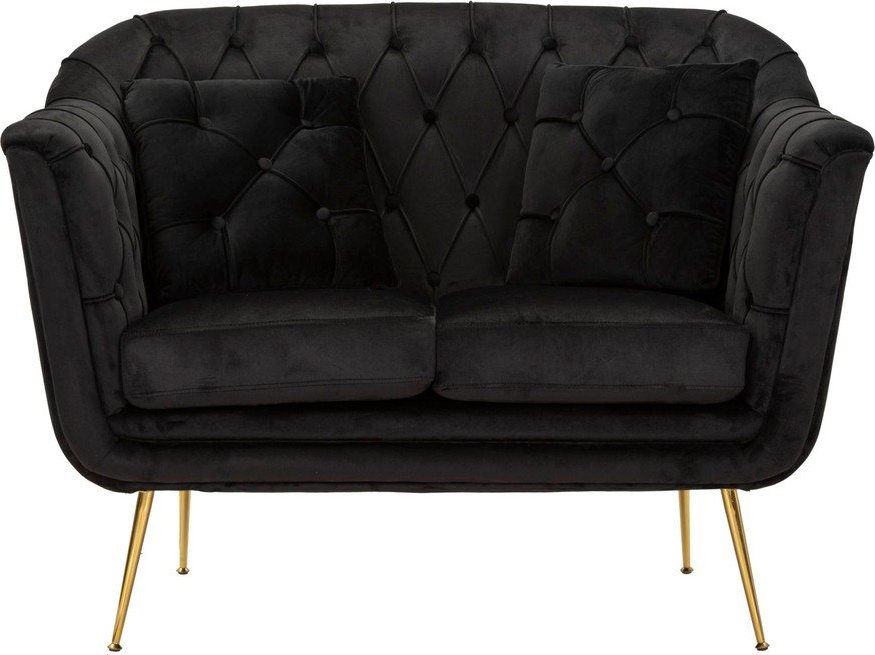 Černá sametová pohovka 130 cm Budapest – Mauro Ferretti Mauro Ferretti