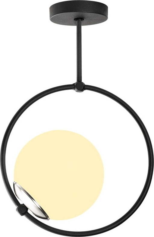 Černé závěsné svítidlo se skleněným stínidlem Chandelier – Opviq lights Opviq lights