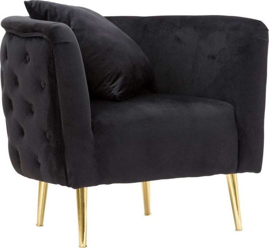 Černé sametové křeslo Bucarest – Mauro Ferretti Mauro Ferretti