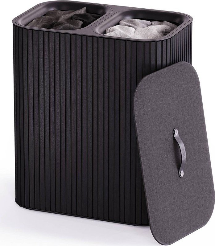 Černý bambusový koš na prádlo 2x45 l Tota Luxe – Joseph Joseph Joseph joseph