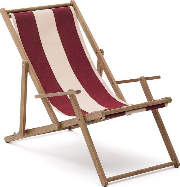 Červené dřevěné zahradní lehátko Vilara – Kave Home Kave Home