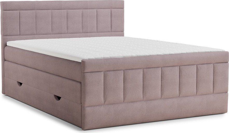 Fialová boxspring postel s úložným prostorem 160x200 cm Caya – Maison de Rêve Maison de Reve