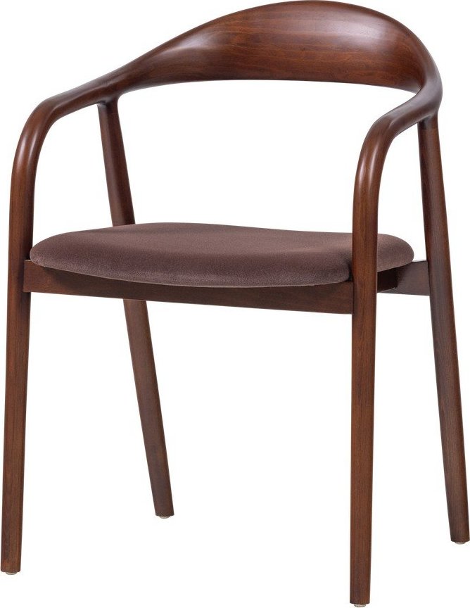 Hnědá jídelní židle s područkami z bukového dřeva Bran – WOOOD WOOOD