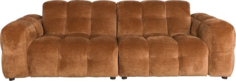 Hnědá sametová modulární pohovka 264 cm Hackman – Dutchbone Dutchbone