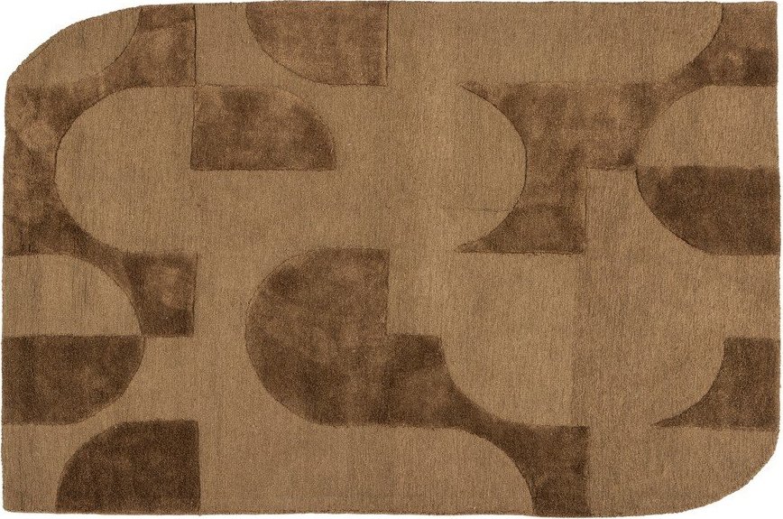 Hnědý koberec s příměsí vlny 170x240 cm Livo – WOOOD WOOOD