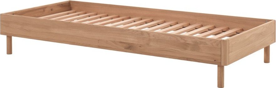 Jednolůžková postel z dubového dřeva bez čela s roštem 90x200 cm v přírodní barvě Forrest – Vipack Vipack