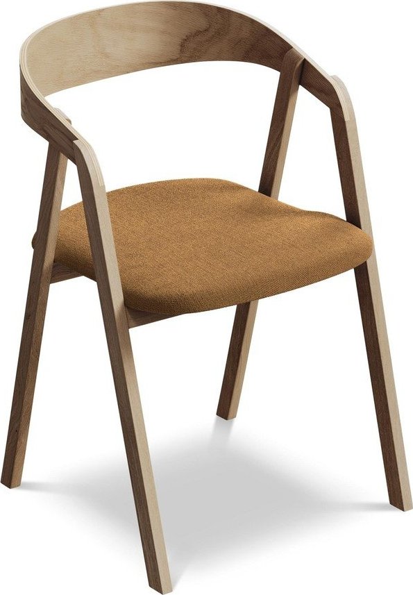 Jídelní křeslo z masivního dřeva v terakotové barvě Erika – Makamii Makamii