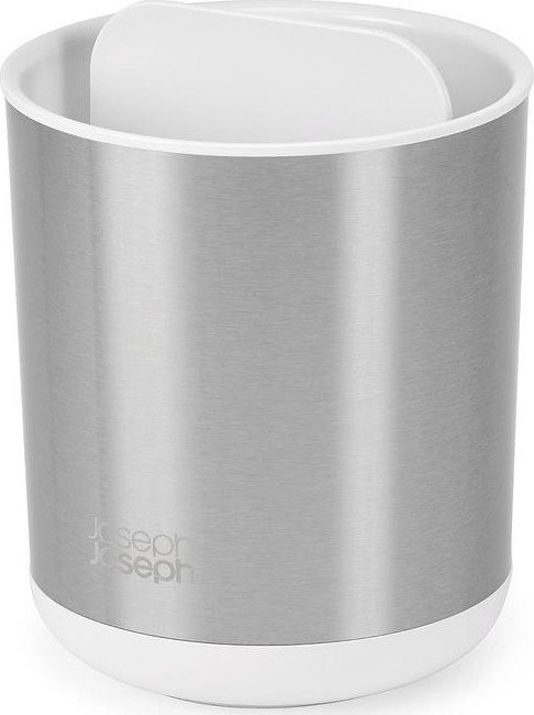 Kelímek na zubní kartáčky z nerezové oceli ve stříbrné barvě Duo Steel – Joseph Joseph Joseph joseph