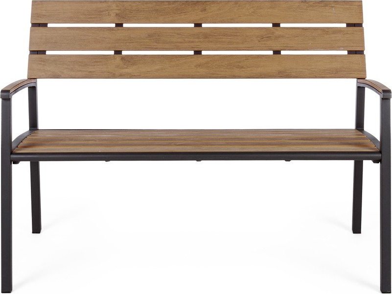 Kovová zahradní lavice v přírodní barvě Isak – Bizzotto Bizzotto