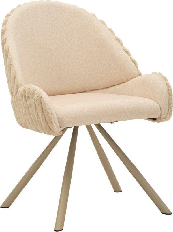 Krémová čalouněná jídelní křesla v sadě 2 ks s područkami Stockholm – Mauro Ferretti Mauro Ferretti