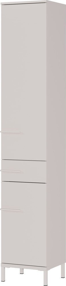 Krémová matná vysoká/úzká koupelnová skříňka 34x190 cm Laurino – Germania Germania