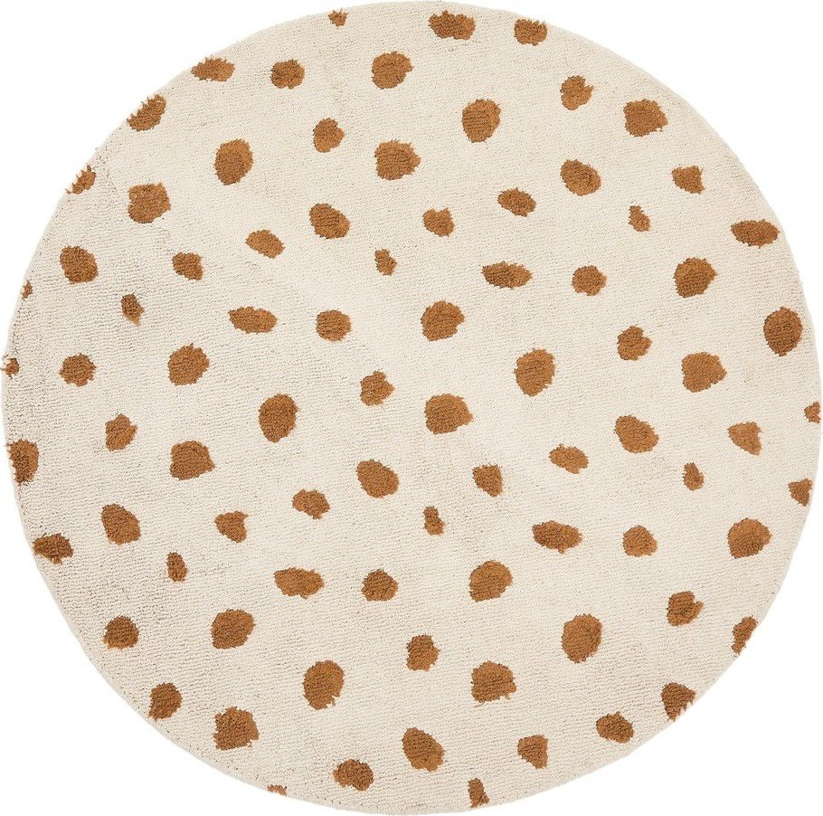 Krémový pratelný/ručně tkaný bavlněný dětský koberec ø100 cm Tandani – Kave Home Kave Home