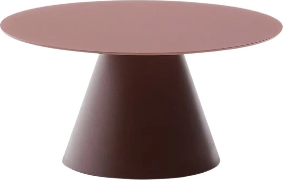 Kulatý konferenční stolek se skleněnou deskou v terakotové barvě ø 80 cm Wilshire – Kave Home Kave Home