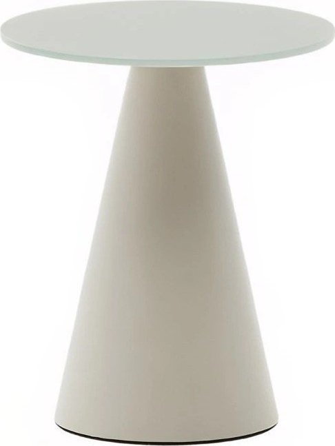 Kulatý odkládací stolek se skleněnou deskou ø 35 cm Wilshire – Kave Home Kave Home