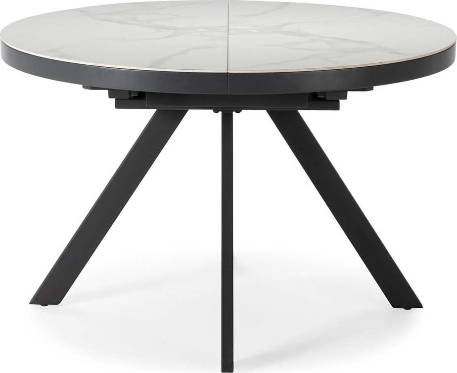 Kulatý rozkládací jídelní stůl s přídavnou deskou s keramickou deskou ø 120 cm Bela - II. jakost – Marckeric Marckeric