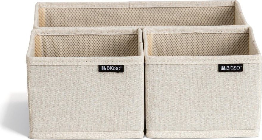 Látkové organizéry do šuplíku v sadě 3 ks Soft Storage – Bigso Bigso