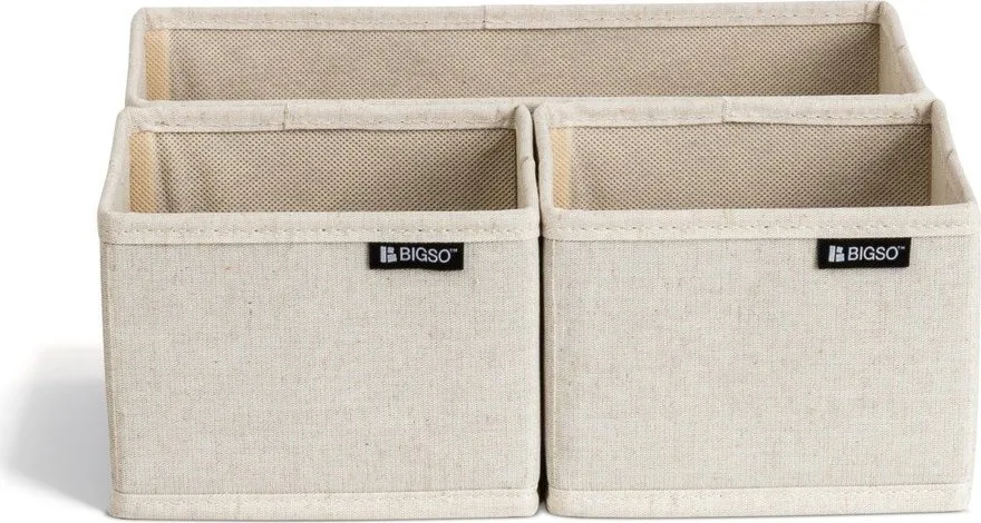 Látkové organizéry do šuplíku v sadě 3 ks Soft Storage – Bigso