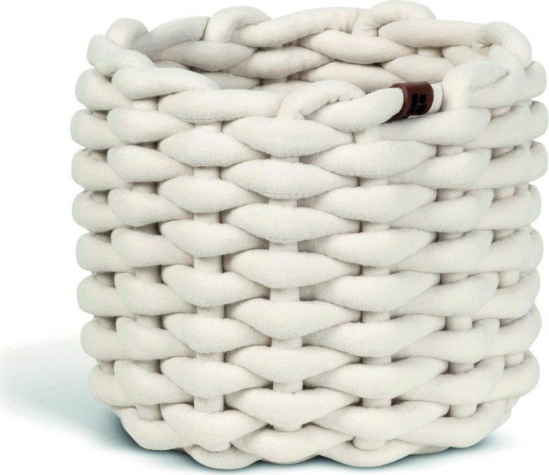 Látkový košík ø 21x17 cm Peach Skin Round S – Bigso Bigso