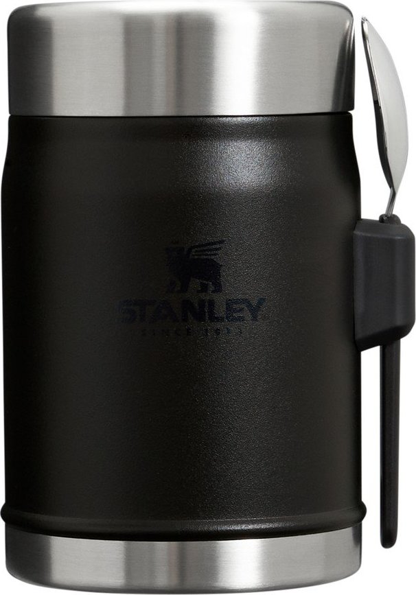 Matně černá termoska na jídlo z nerezové oceli 400 ml Legendary Food Jar + Spork Black 2.0 – Stanley Stanley