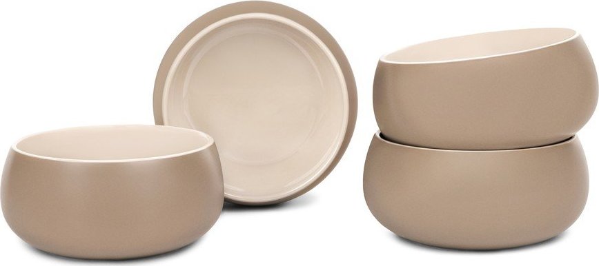 Béžové misky v sadě 4 ks z kameniny 600 ml Terra Luma – Bonami Selection Bonami Selection