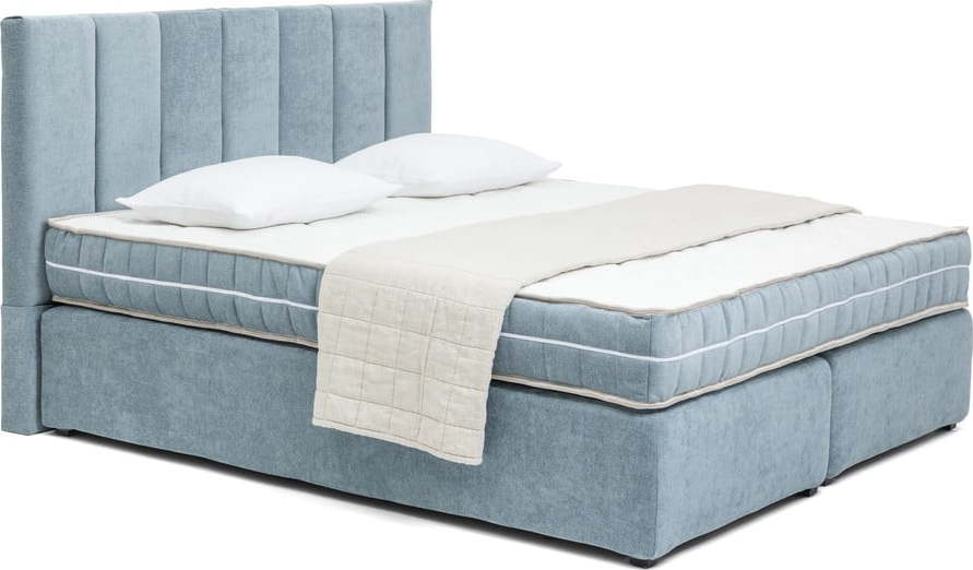 Modrá boxspring postel 160x200 cm Olia Bold Line – Bonami Selection Bonami Selection