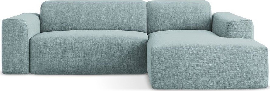 Modrá rohová pohovka (pravý roh/s lenoškou) Keli – Makamii Makamii