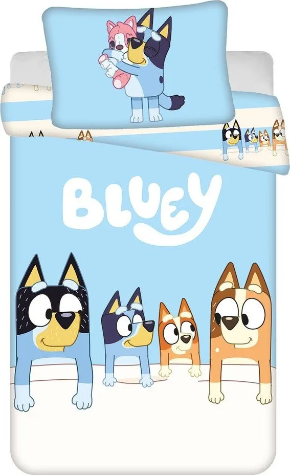 Bavlněné dětské povlečení do postýlky Bluey – Jerry Fabrics