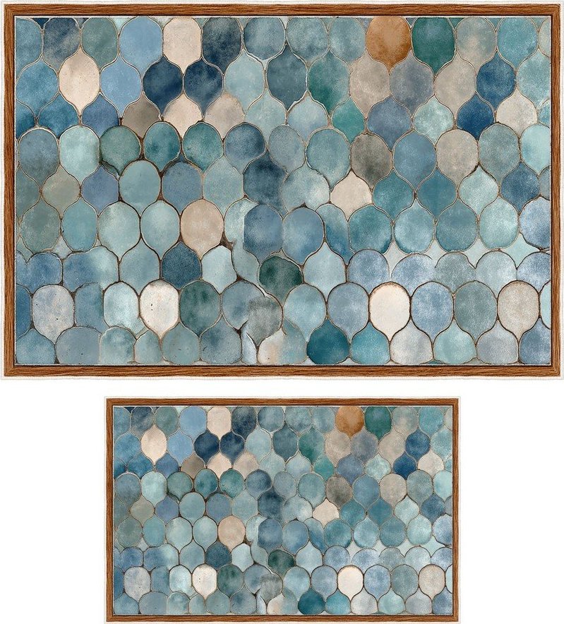 Modré koupelnové předložky v sadě 2 ks 60x100 cm – Foutastic Foutastic