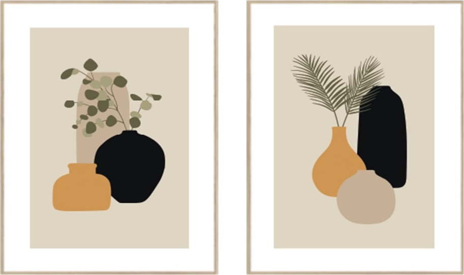 Obrazy v sadě 2 ks 30x40 cm Plants Graphic – knor knor