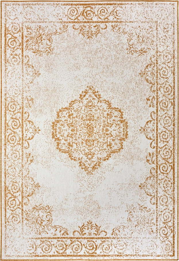 Okrově žluto-bílý venkovní koberec 200x290 cm Cebu – NORTHRUGS Hanse Home