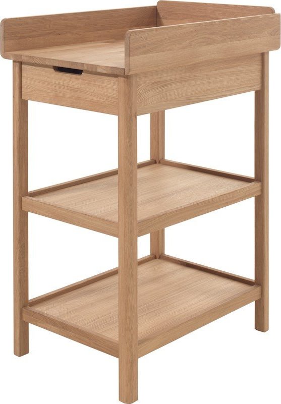 Přebalovací pult z dubového dřeva s přebalovacím pultem v přírodní barvě Forrest – Vipack Vipack