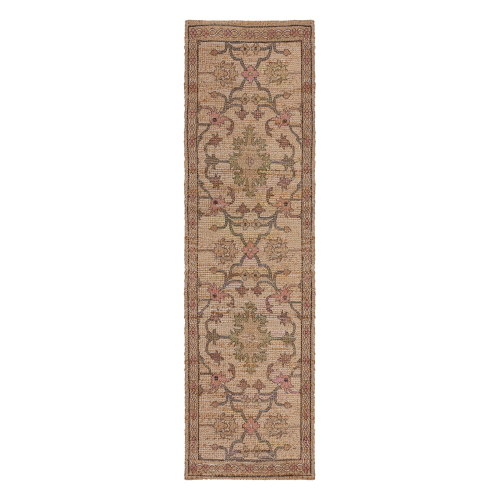 Ručně tkaný běhoun s příměsí juty v přírodní barvě 60x230 cm Celine Jute Global – Flair Rugs Flair Rugs