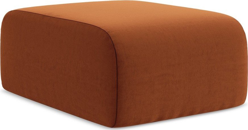 Sametová podnožka v terakotové barvě Lani – Makamii Makamii