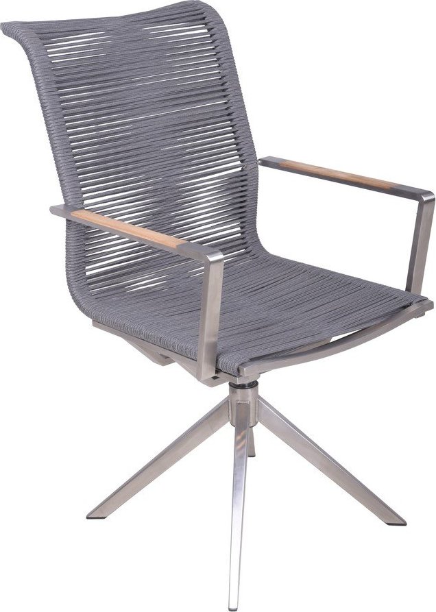 Šedá kovová zahradní židle Rubiera – Garden Pleasure Garden Pleasure