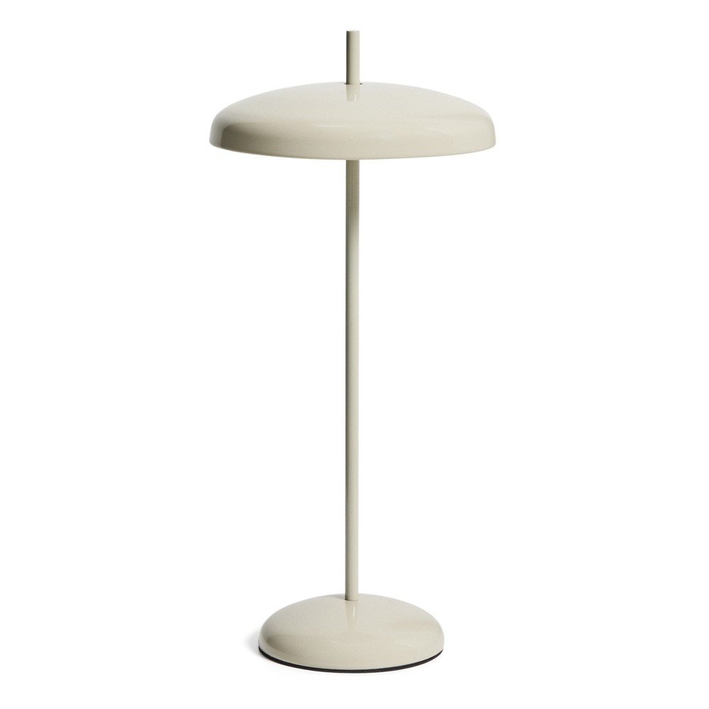 Šedá LED stmívatelná stolní lampa s kovovým stínidlem (výška 35 cm) Porte – Kave Home Kave Home