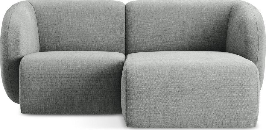 Šedá žinylková rohová pohovka (pravý roh/s lenoškou) Lani – Makamii Makamii