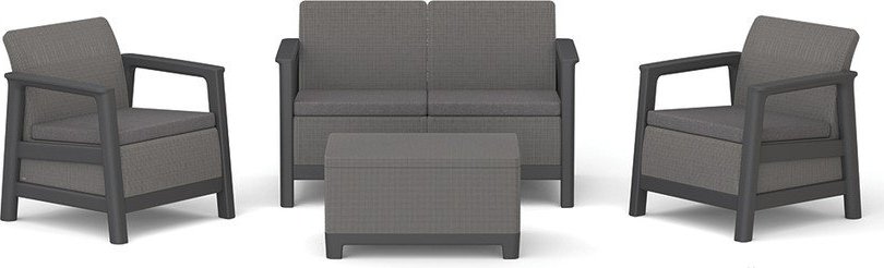 Šedý zahradní lounge set pro 4 Scandi Linea – Keter Keter