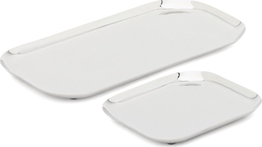 Servírovací tácy v sadě 2 ks z nerezové oceli 15x29 cm Nirela – Kave Home Kave Home