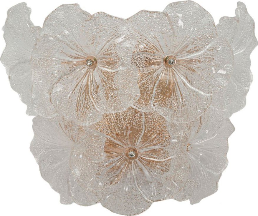 Skleněné nástěnné svítidlo ve zlaté barvě Ibiscus – Mauro Ferretti Mauro Ferretti