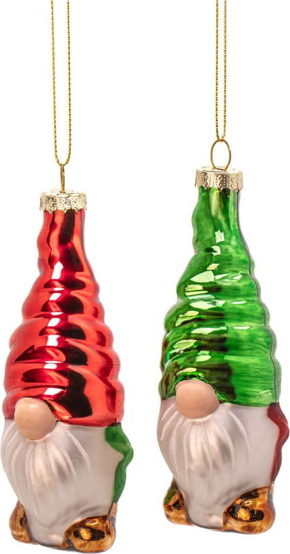 Skleněné ručně vyrobené vánoční ozdoby v sadě 2 ks ø 4 cm Gonk – Sass & Belle Sass & Belle