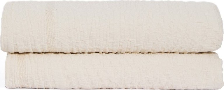 Slonovinový přehoz z žakáru 240x260 cm Zenti – Kave Home Kave Home