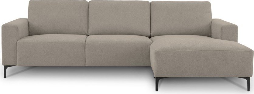 Světle hnědá žinylková rohová pohovka (pravý roh/s lenoškou) Fabian – Scandic Scandic