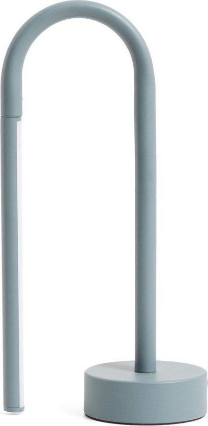 Světle modrá kovová LED stolní lampa (výška 30 cm) Bow – Kave Home Kave Home