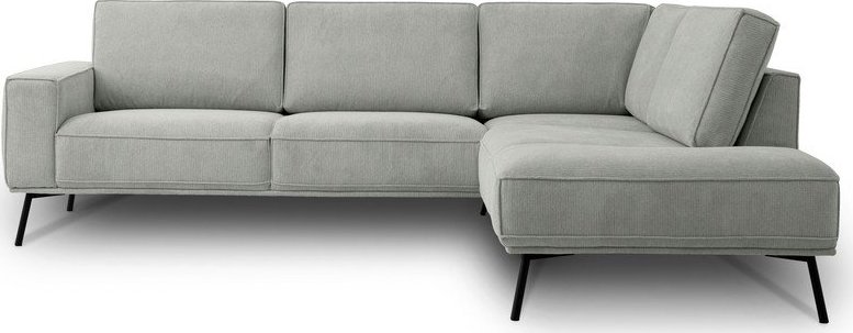 Světle šedá žinylková rohová pohovka (pravý roh/do L) Amsterdam – Scandic Scandic