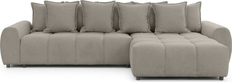 Taupe rohová pohovka (pravý roh/s lenoškou) Albane – Ropez Ropez