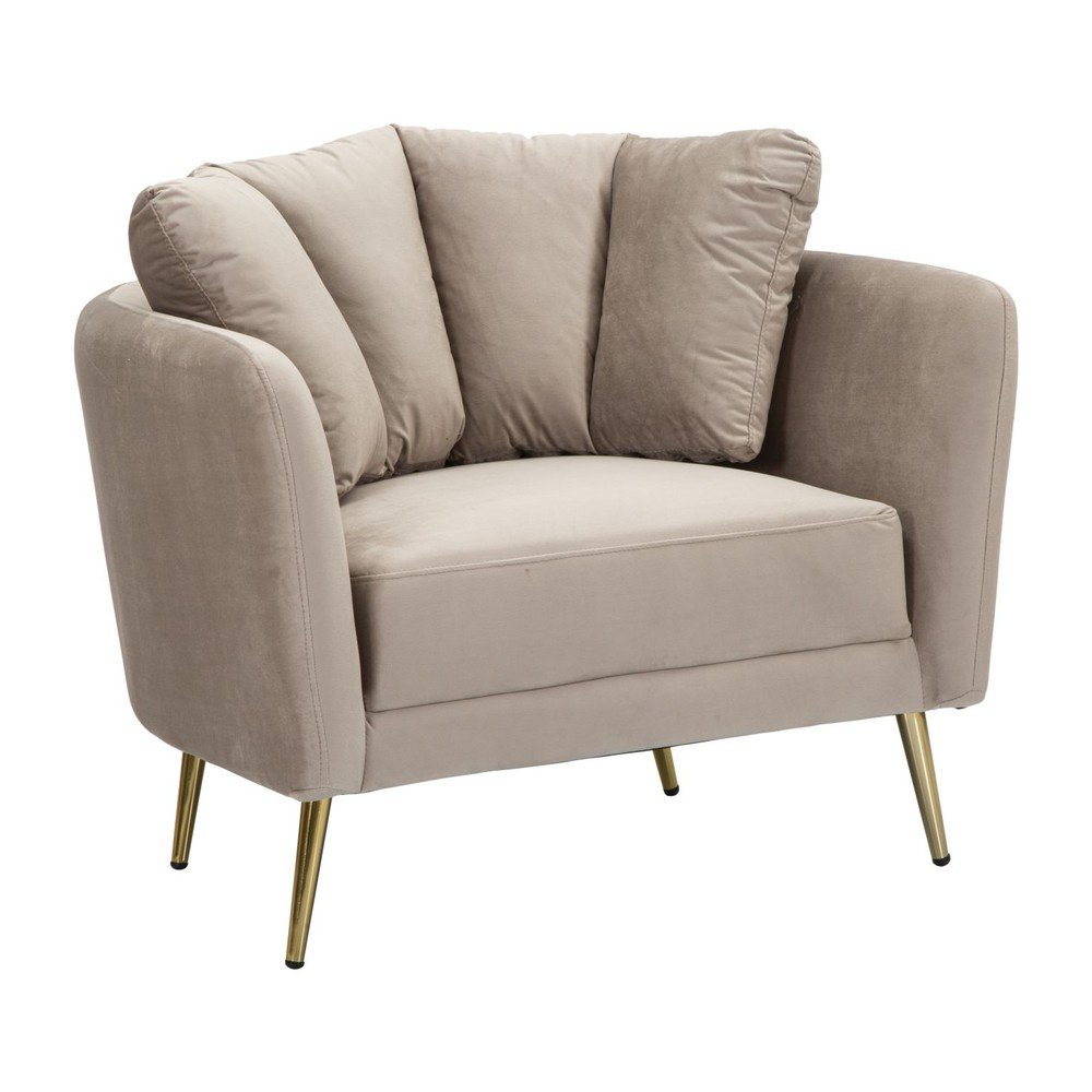 Taupe sametové křeslo Kiev – Mauro Ferretti Mauro Ferretti