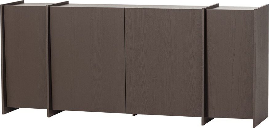 Tmavě hnědá komoda v dekoru jasanu 200x85x44 cm Brock – WOOOD WOOOD