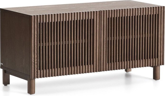 Tmavě hnědý botník v dekoru jasanu 98x50x43 cm Beyla – Kave Home Kave Home