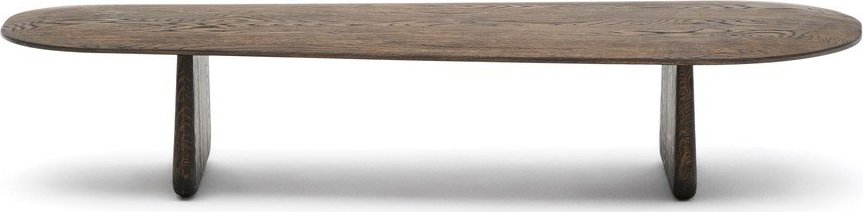 Tmavě hnědý konferenční stolek z dubového dřeva 64x146 cm Pirita – Kave Home Kave Home